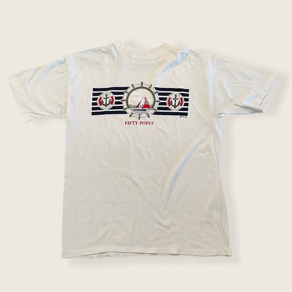 vintage Fifty Point Sailing tee size Large - Picture 1 of 4